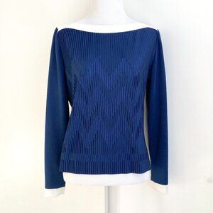 Vintage Matti of Lynne Pleated Boatneck Top